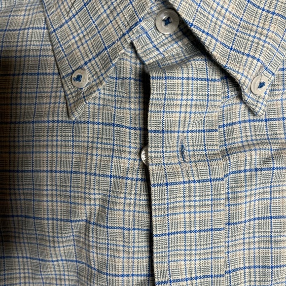 Southern Marsh Mens Sz M Blue Grey Plaid  Button Up Shirt - Picture 4 of 6